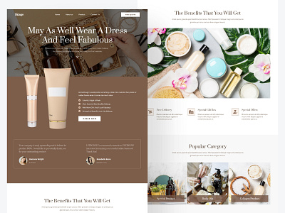 Skinge - Makeup & Cosmetic Landing Page