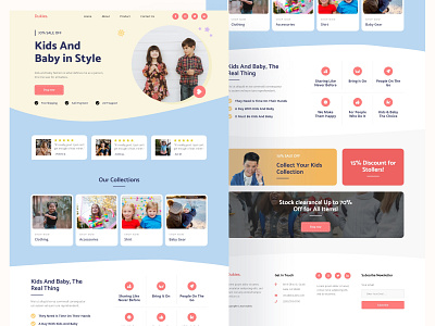 Dukies – Kids & Children Store Landing Page illustrator