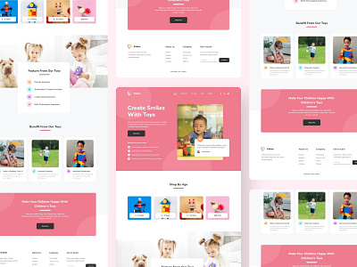 Kidoor – Kids & Baby Store Landing Page illustrator