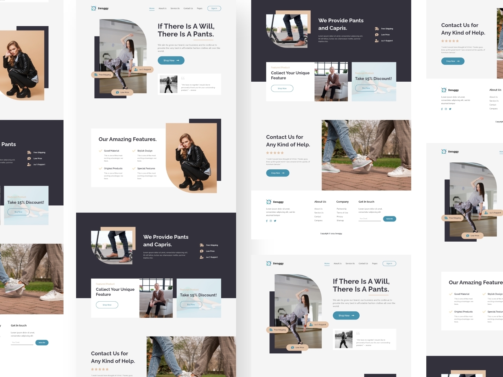 Swaggy - Pants & Fashion Store Landing Page by Anggi Krisna on Dribbble