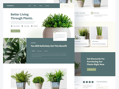 Planting – Landscape & Gardening Landing Page decoration garden illustrator