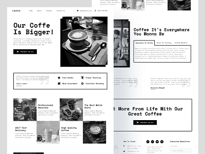 Lavino - Coffee Shop & Cafe Landing Page barista coffee illustrator shop