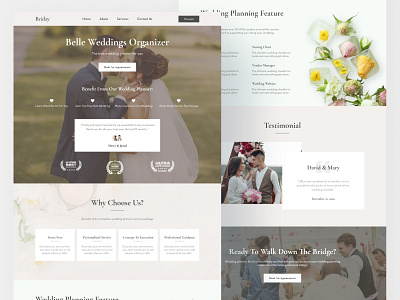 Briday - Wedding Planner & Organizer Landing Page