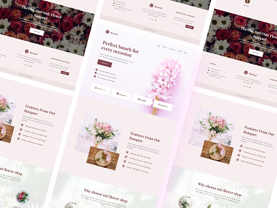 Roseed - Flower Boutique & Florist Landing Page decoration florist flower illustrator