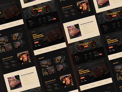 Meato - Meat Shop & Restaurant Landing Page food groceries illustrator steak