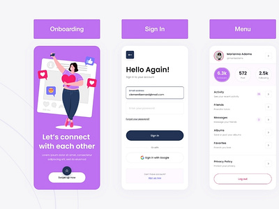 Hadera - Social Media Mobile App UI Kit by Anggi Krisna for Selaras ...