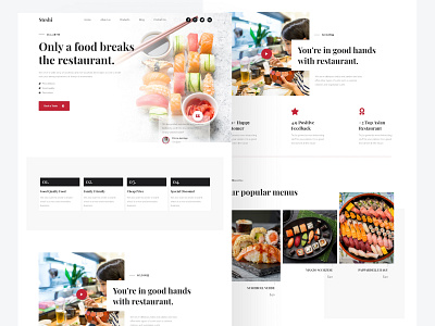 Steshi - Catering & Restaurant Landing Page catering chef cook homepage menu restaurant