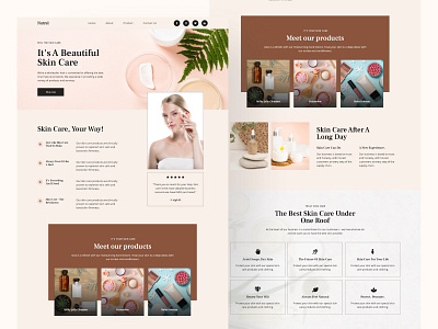 Nutrel - Dermatology & Skincare Landing Page beauty cosmetologists homepage skincare