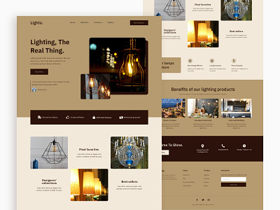 Lighto - Lighting & Furniture Landing Page furniture home decor homepage interior design marketplace online shop