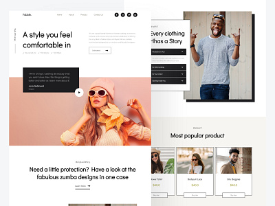 Fabble - Fashion & Clothing Shop Landing Page clothes clothing ecommerce fashion homepage