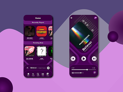Music Player UI UX design music app music player app music player ui ui ui design ux