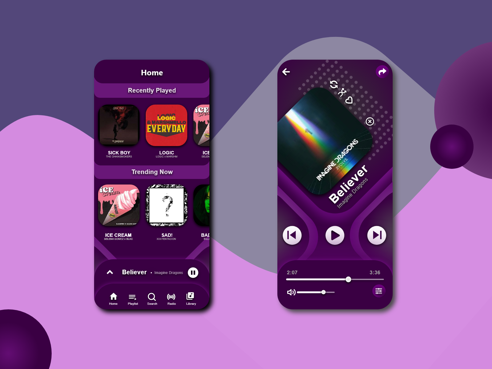 Music Player UI UX by gomathi shankar on Dribbble