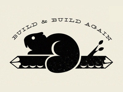Busy Beaver illustration typography