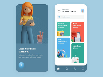 Learning App UI Design | Etelligens