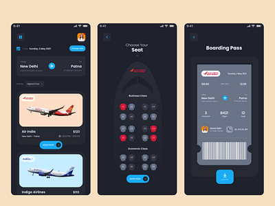 Ticket Booking App UI Design | Etelligens