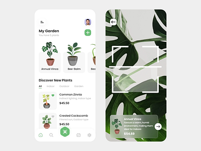 Plant Shop App UI Design | Etelligens graphic design ui