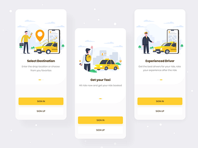 Taxi Booking App Design | Etelligens graphic design ui