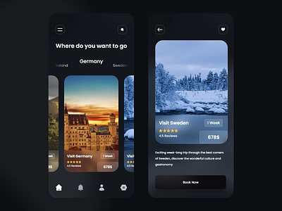Travel App Design | Etelligens graphic design ui