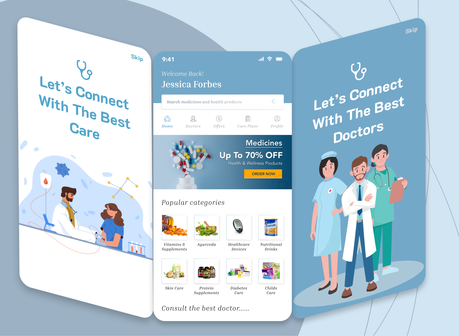 Med Care App Design by Etelligens Technologies on Dribbble