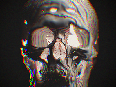 R E T R O 3d c4d color illustration monster redshift3d render skull zbrush