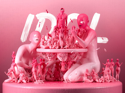 IDOL 3d c4d cryptoart illustration monster nft pink render zbrush