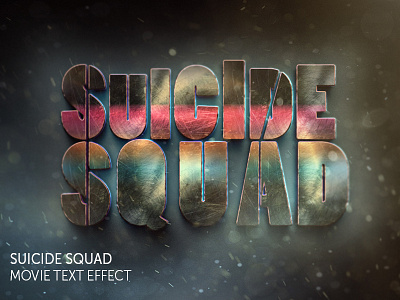 Suicide Squad Movie Text Effect batman dc download effect harleyquinn joker mockup psd suicidesquad text