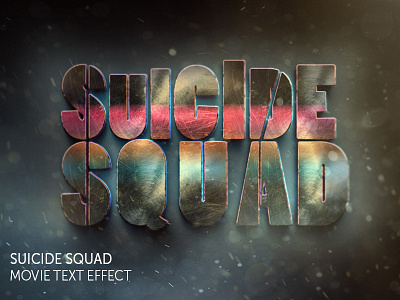 Suicide Squad Movie Text Effect