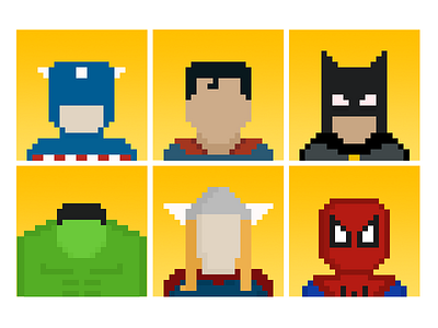 Pixelheroes batman comics pixelart superheroes superman