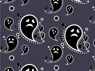 ghosts.01 adobeillustrator ghost illustration pattern