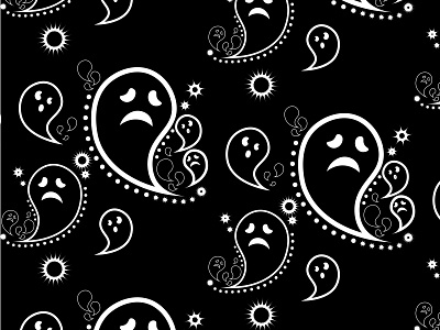 ghosts.03 adobeillustrator ghost illustration pattern