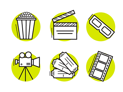 Vector Icons: Cinema icons illustrator vector vector icons