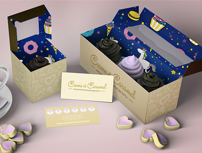 Package for Desserts branding illustrator package photoshop unicorns