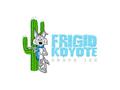 Frigid Koyote Shave Ice - Logo Design & Branding branding illustration logo logodesign mascot logo typography vector