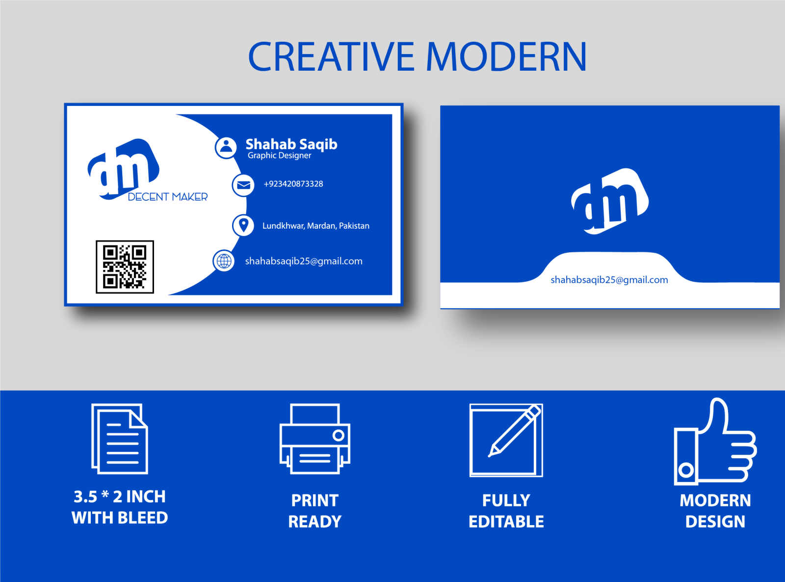 Business card by shahab saqib on Dribbble