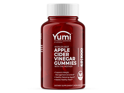 Yummi Product render bottle c4d cider design fiverr freelance gummies nutrition photoshop product render suppmement