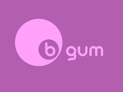 B GUM bubblegum gum gummy logo logo mark logodesign purple
