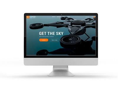 Landing page for quadrocopter rental company webdesign uxui
