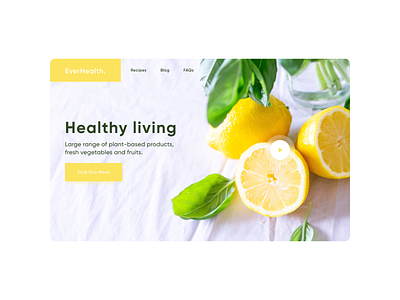 EverHealth - landing page for healthy food store. design landing ux ui webdesign minimal ui web webdesign uxui
