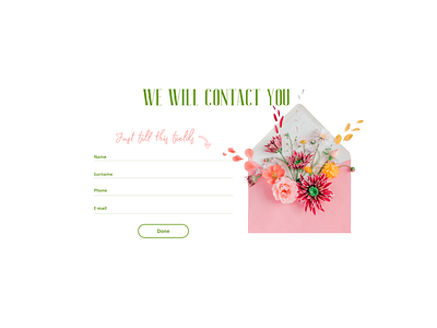 Flowers world - application form design landing ux ui webdesign minimal shop ui web webdesign uxui