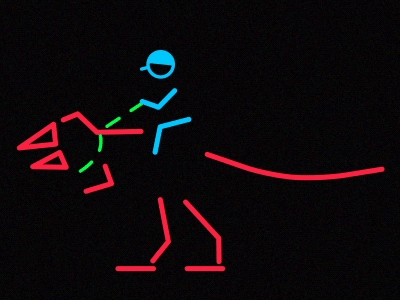 My T-rex animation design dinosaur experimentation jockey jurassic motion outline t rex wip