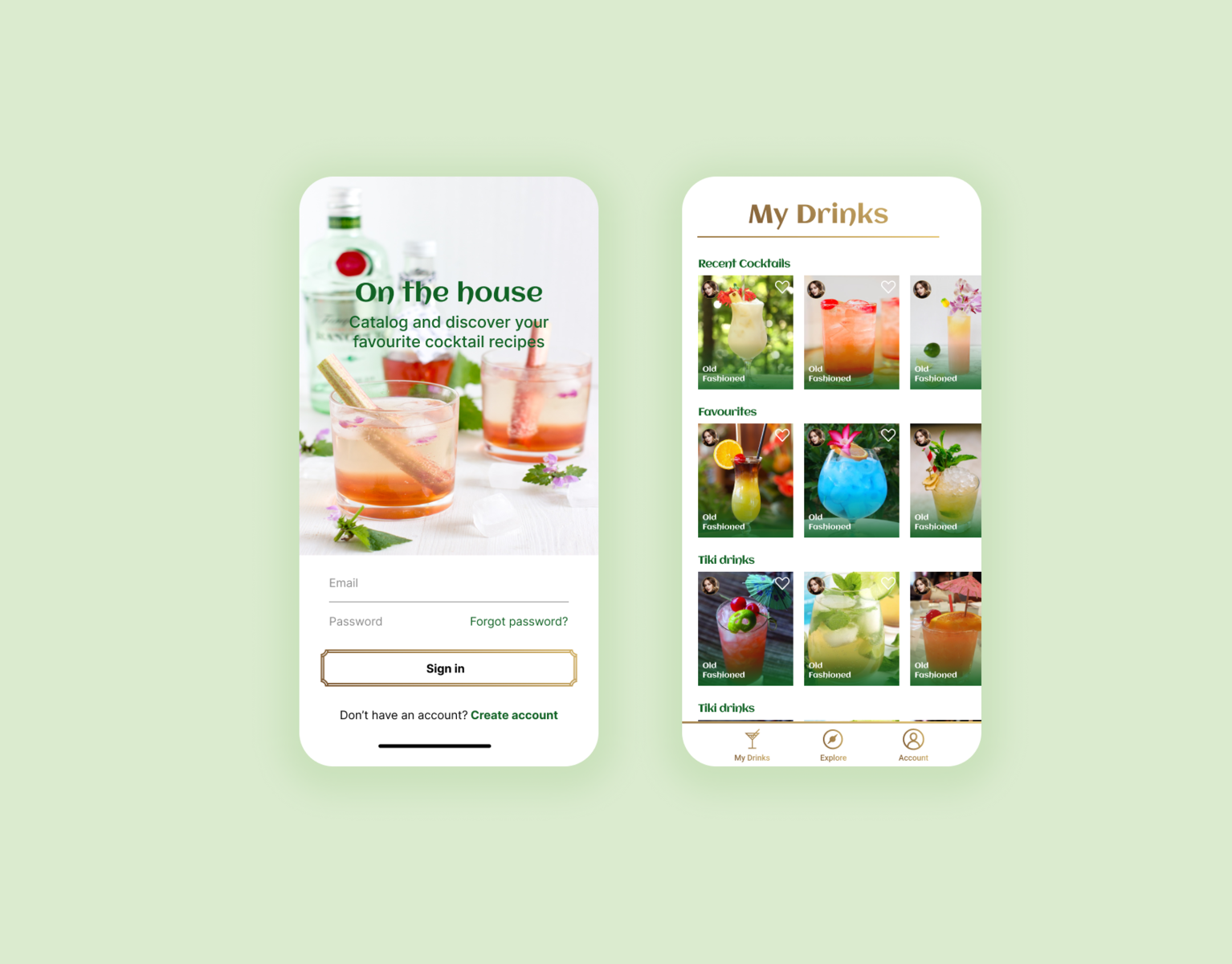Cocktail recipe app by surbhi jaiswal on Dribbble