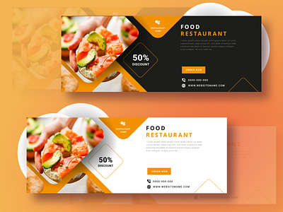 Web Banner - Food Restaurant web design