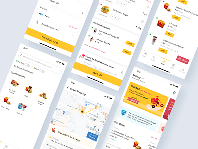 McDelivery App Redesign app design design food app food delivery redesign redesign concept ui ux