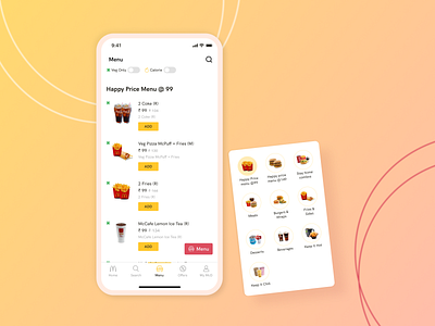 Menu Screen - Food Delivery App