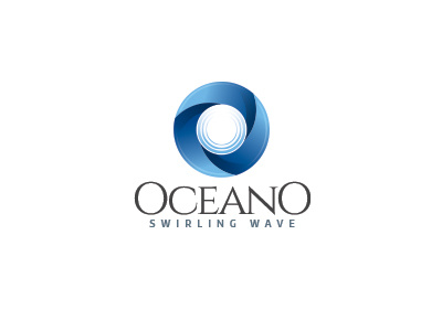 Oceano Logo camera circular endless o ocean oceanic shutter spin swirl wave zero