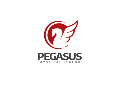 Pegasus Logo equestrian flight horse mystical myth pegasus royal wing winged horse wisdom