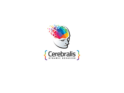 Cerbralis Logo brain brainstorm bright cerebral creation creator influx innovative intelligence polygons smart technologies