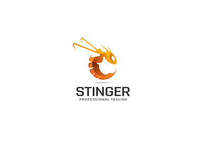 Stinger Logo agility bee circular flight hornet insect predator rapidity sting stinger strong wasp