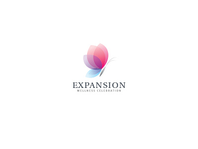 Expansion Logo blooming butterflies butterfly expansion nature resort soft spa sweet wellness wings zen