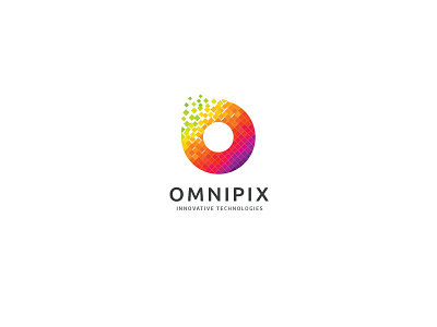 Omnipix Logo brainstorm builder circular colorful creative data digital ideas network pixel synergy technologies